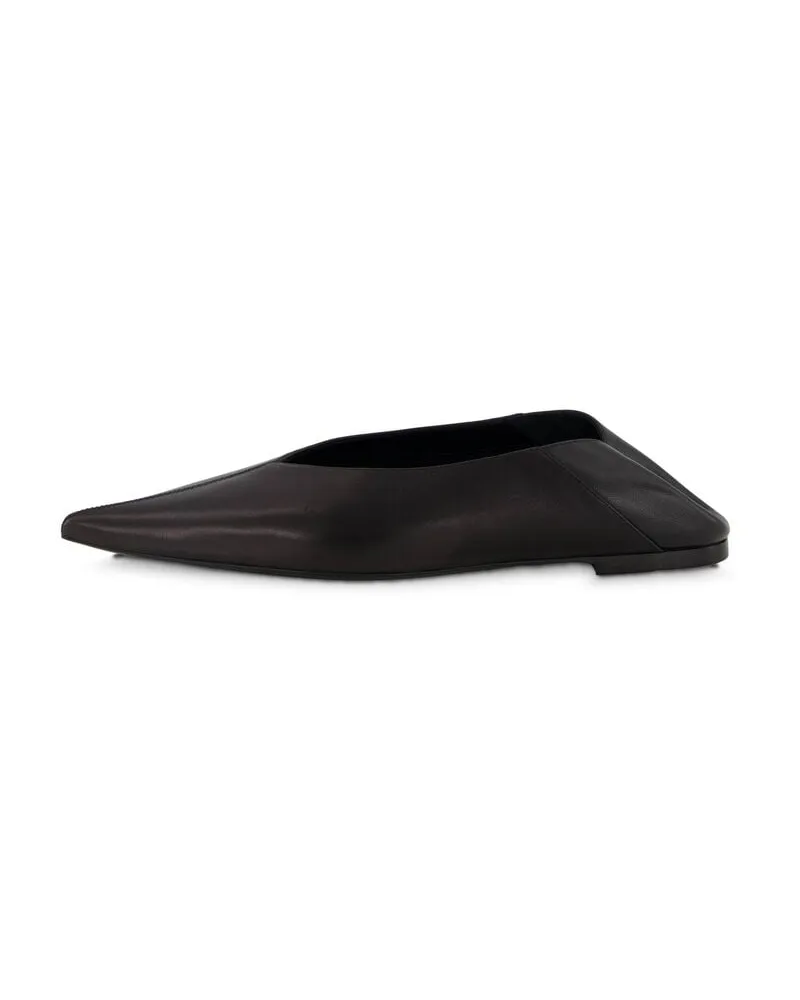 Saint Laurent Damen Slipper NOUR aus Leder Schwarz