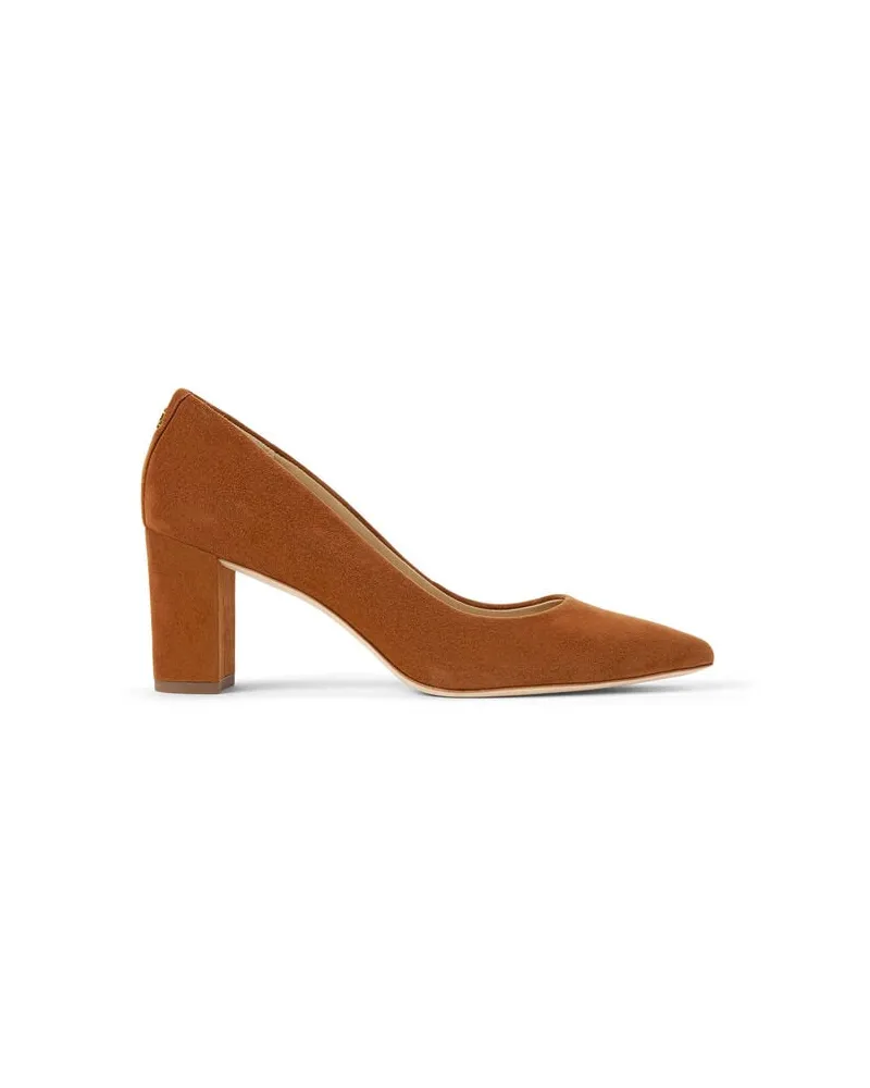 Ralph Lauren Damen Pumps 70 mm aus Wildleder Creme