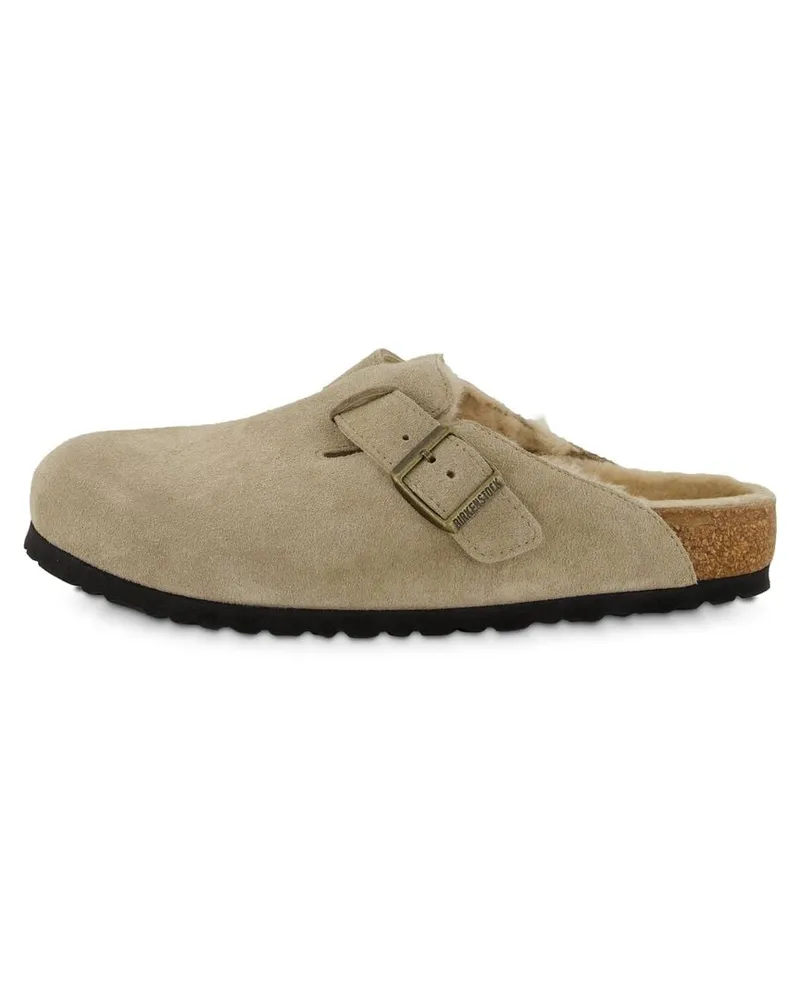 Birkenstock Herren Pantoletten BOSTON SHEARLING Sand