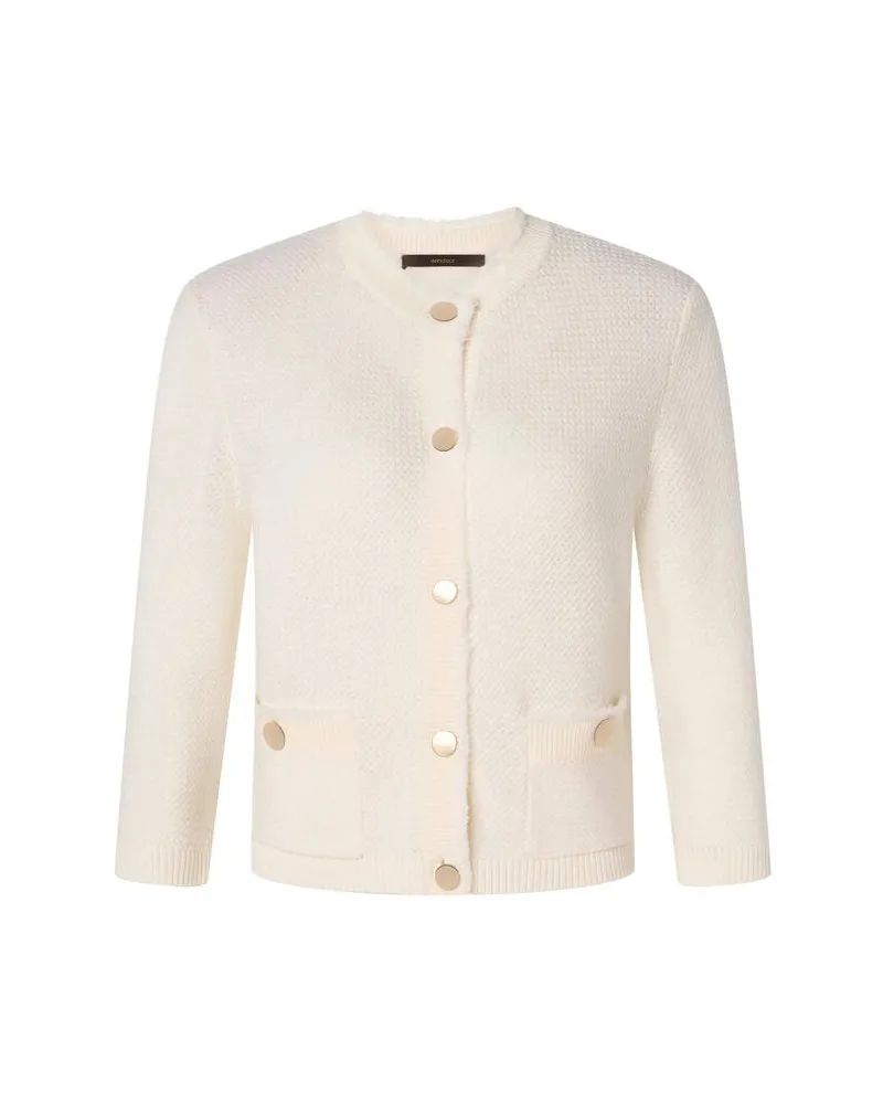 windsor. Damen Strickjacke aus Wolle Offwhite