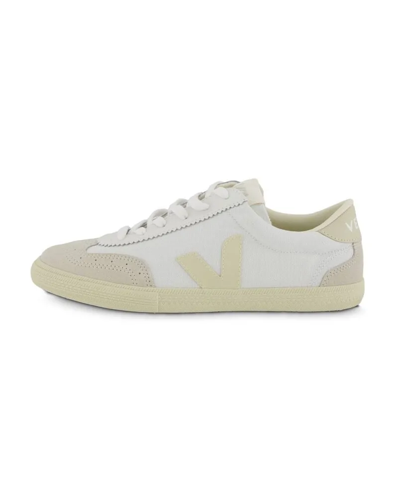 VEJA Damen Sneaker VOLLEY CANVAS WHITE PIERRE Weiss