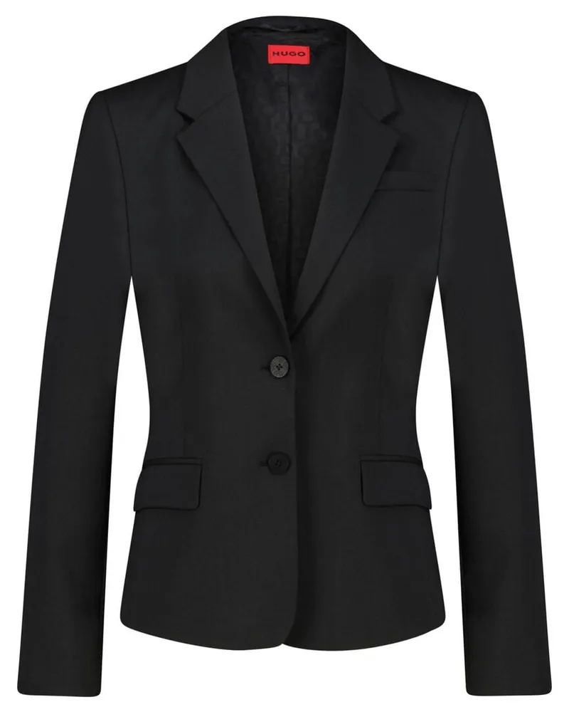HUGO BOSS Damen Blazer mit Wolle AREDANA Schwarz