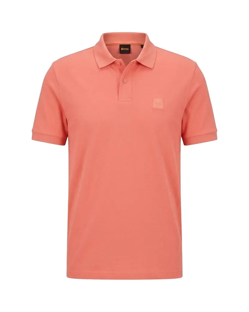 HUGO BOSS Herren Poloshirt PASSENGER Slim Fit Kurzarm Koralle