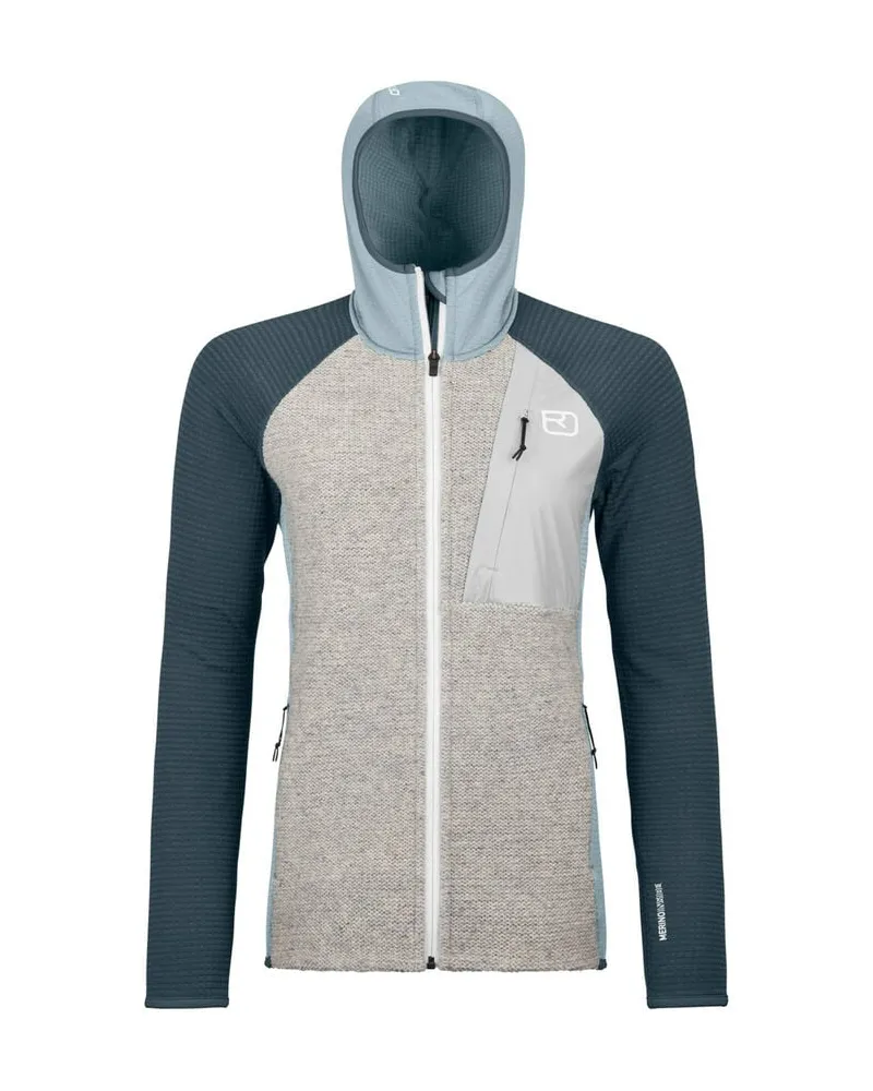 Ortovox Damen Hoodie FLEECE GP CLASSIC KNIT HOODIE Eis
