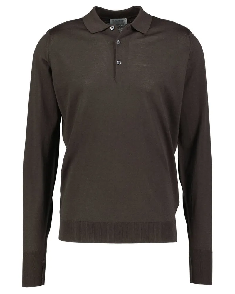 John Smedley Herren Strickpullover COTSWOLD aus Merinowolle Braun