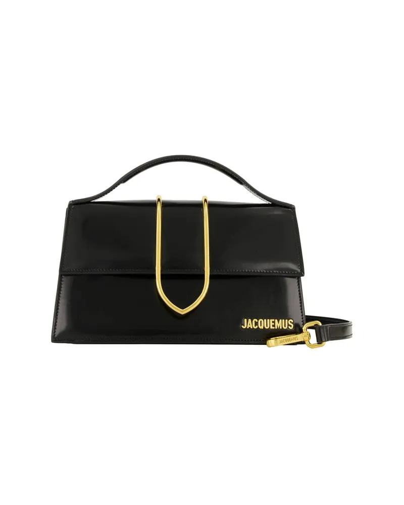 Jacquemus Damen Umhängetasche aus Leder LE GRAND BAMBINO Schwarz