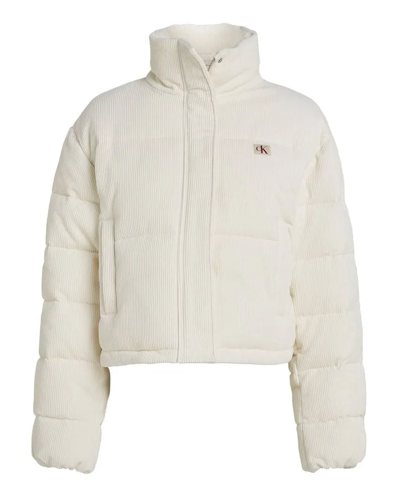 Calvin Klein Damen Steppjacke CORDUROY PUFFER Offwhite