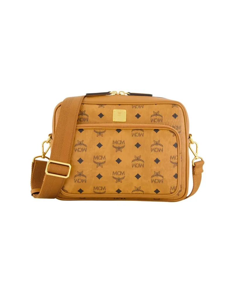 MCM Umhängetasche AREN Medium Cognac