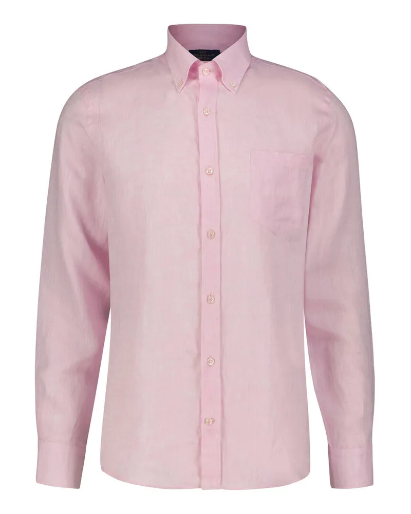 Paul & Shark Herren Leinenhemd SOFFIO Rose