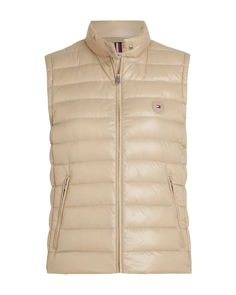 Tommy Hilfiger Damen Daunenweste ultraleicht und verstaubar Sand