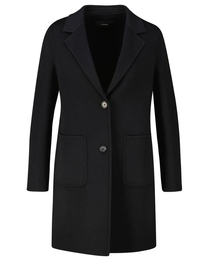 Arma Damen Mantel aus Wolle LUCERAM Schwarz