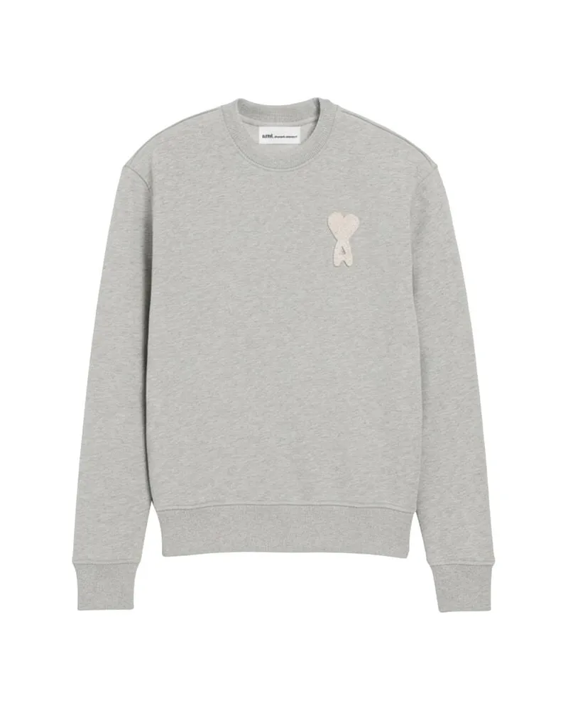 AMI Paris Herren Sweatshirt AMI DE COEUR Grau