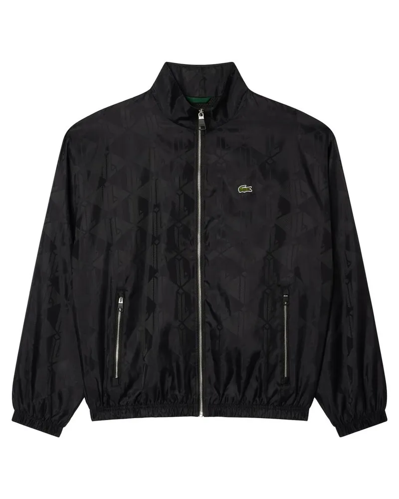 Lacoste Herren Sportsuit-Jacke wasserdicht Schwarz