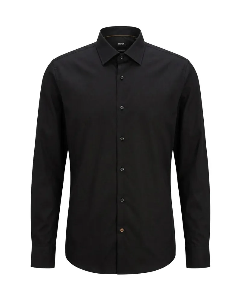 HUGO BOSS Herren Hemd H_JOE Schwarz
