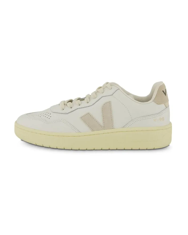 VEJA Damen Sneaker V-90 aus Leder Weiss