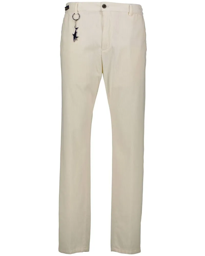 Paul & Shark Herren Chinohose aus Baumwoll-Mix Weiss