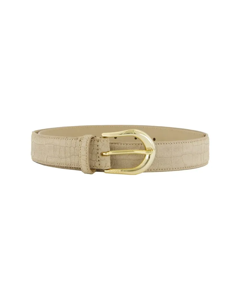 HUGO BOSS Damen Ledergürtel CAROL-CRO-ST Weiss