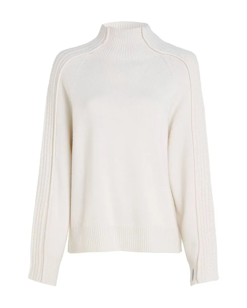 Calvin Klein Damen Strickpullover aus Wolle Weiss