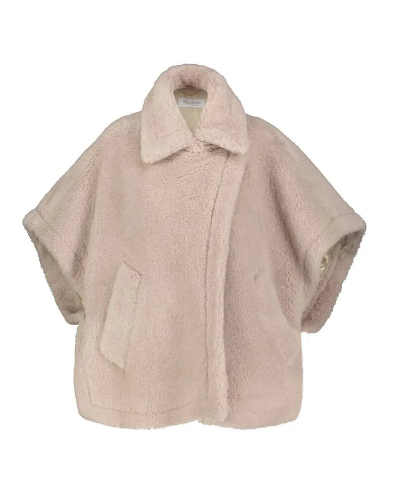 Max Mara Damen Cape mit Alpakawolle TEBE Offwhite
