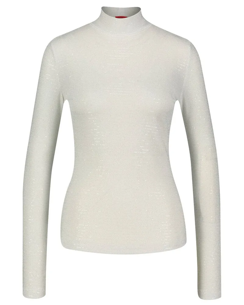 HUGO BOSS Damen Longsleeve DRISILA Weiss