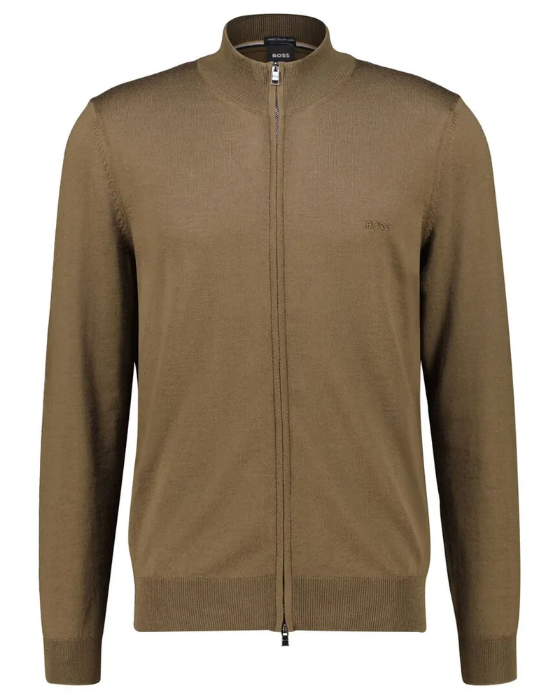 HUGO BOSS Herren Strickjacke BALONSO Efeu