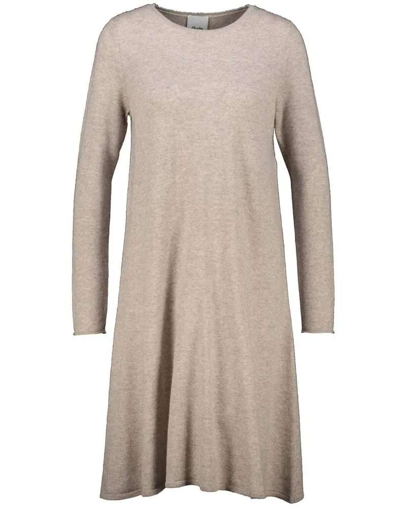 ALLUDE Damen Strickkleid aus Wolle und Kaschmir Taupe