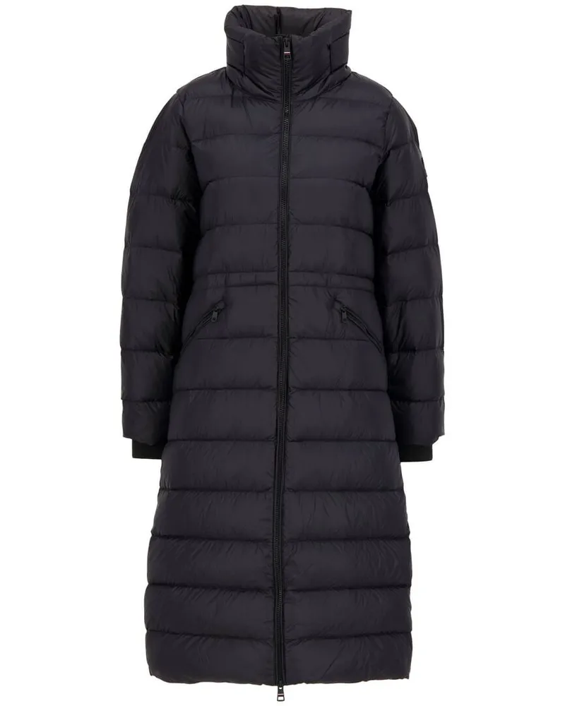 Tommy Hilfiger Damen Daunenmantel mit Kapuze LONGLINE Schwarz