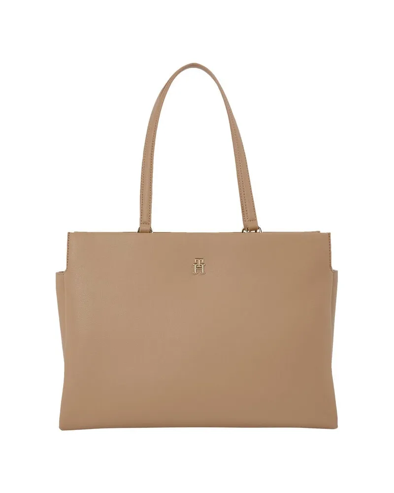Tommy Hilfiger Damen Schultertasche TH LEGACY TOTE Camel
