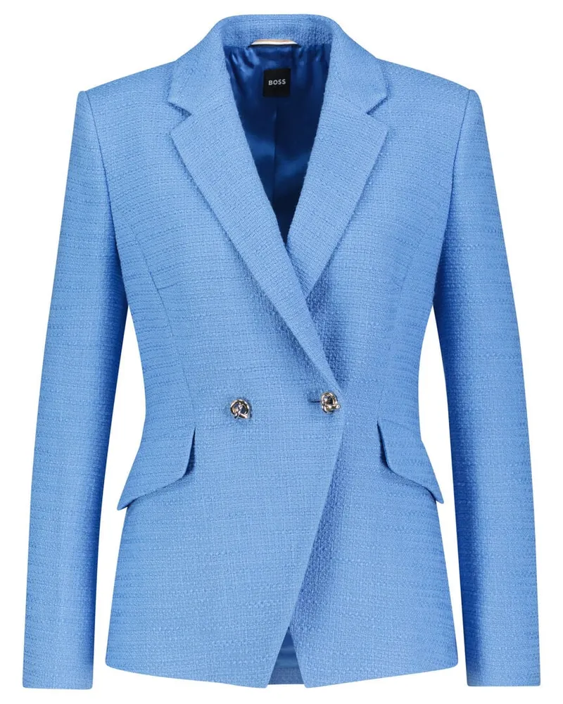 HUGO BOSS Damen Blazer JATAWA Slim Fit Blau