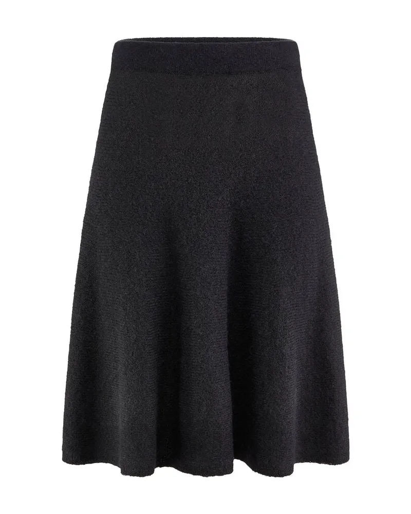 Riani Damen Strickrock mit Alpaka und Wolle Schwarz