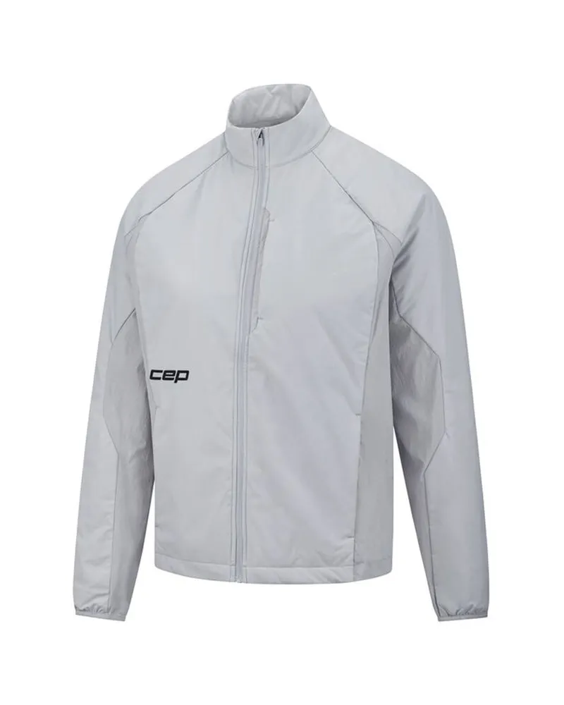 CEP Damen Laufjacke CORE RUN THERMAL HYBRID JACKET Hellgrau