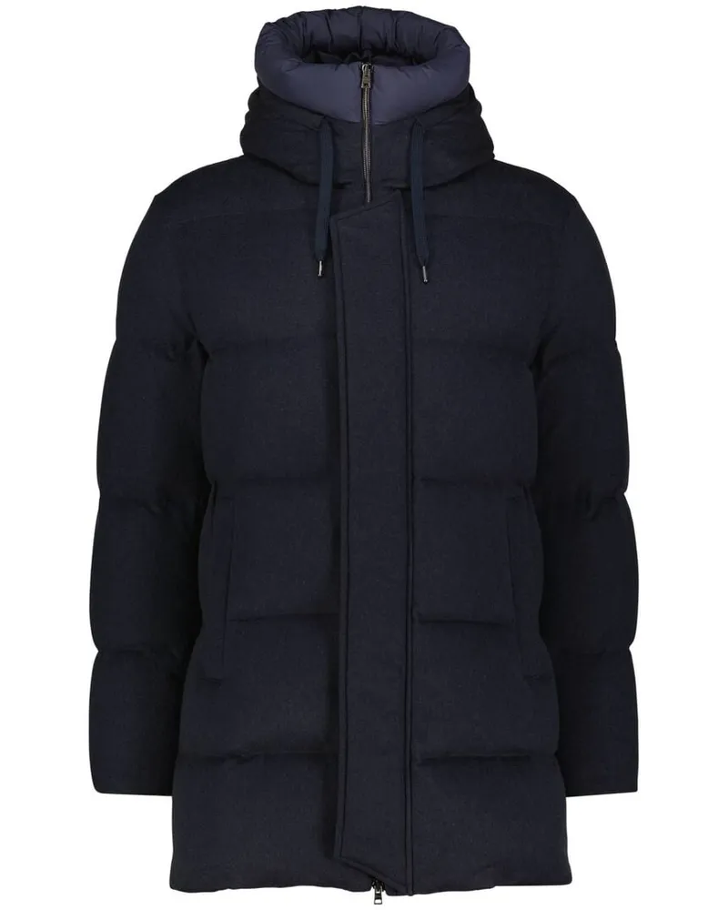 Herno Herren Daunenjacke aus Kaschmir und Seide Reguar Fit Marine