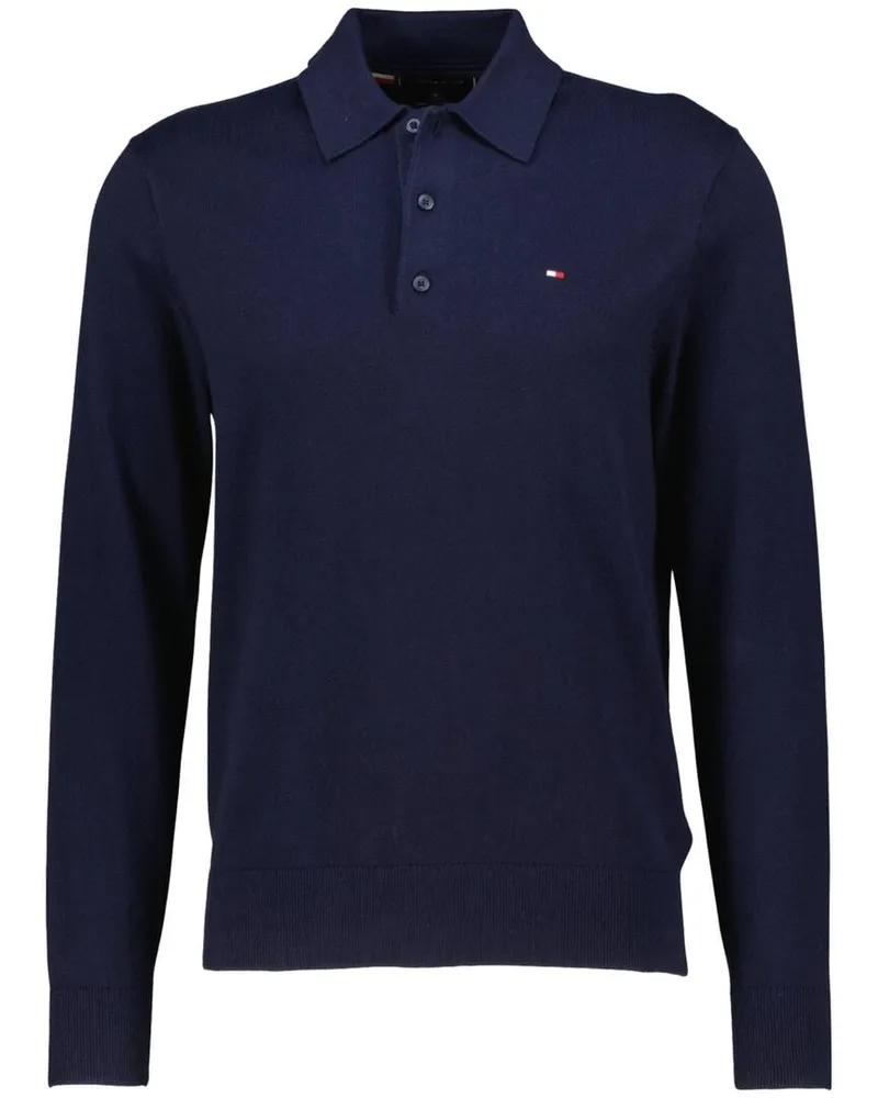 Tommy Hilfiger Herren Strickpullover mit Polokragen Marine