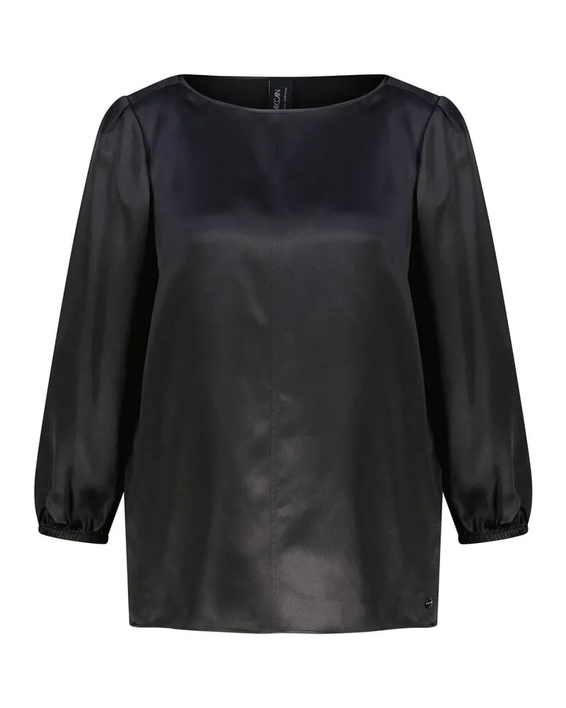 Marc Cain Damen Bluse aus Seide Schwarz