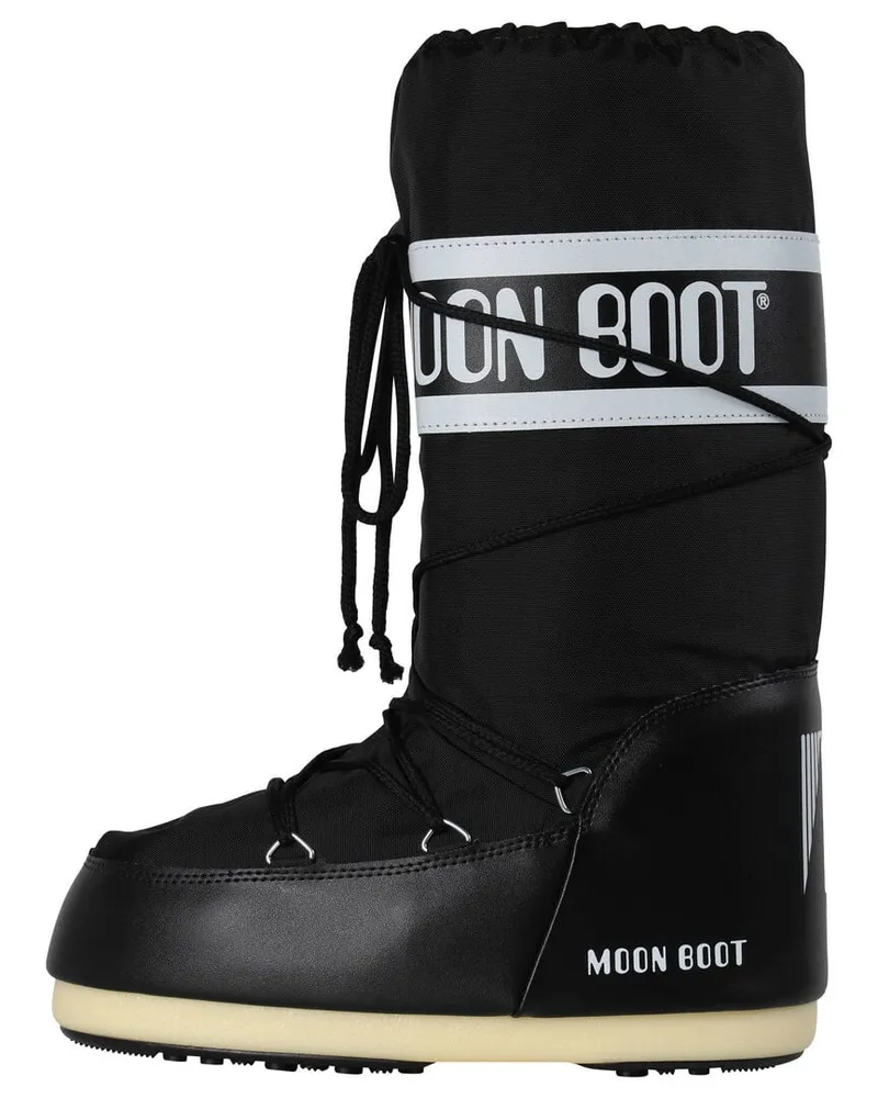 Moon Boot Damen Stiefel ICON JUNIOR NYLON Schwarz