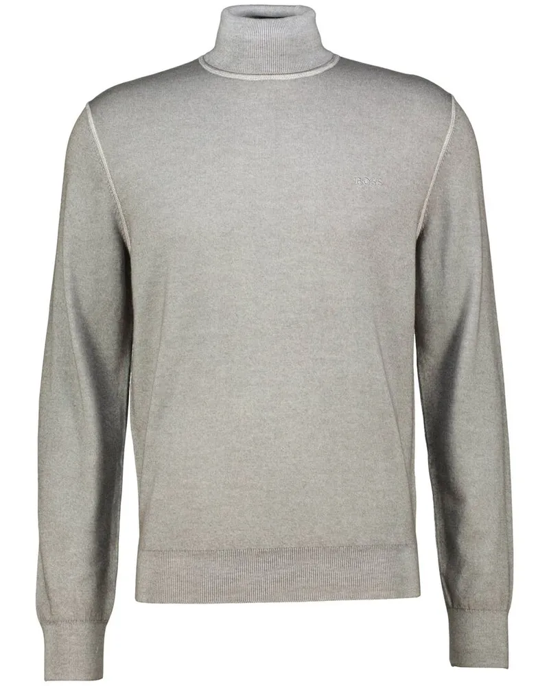 HUGO BOSS Herren Rollkragenpullover aus Wolle ARTULO Grau