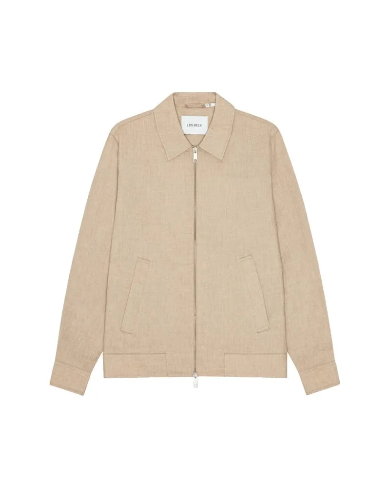 LES DEUX Herren Jacke COMO COACH SLUB Sand