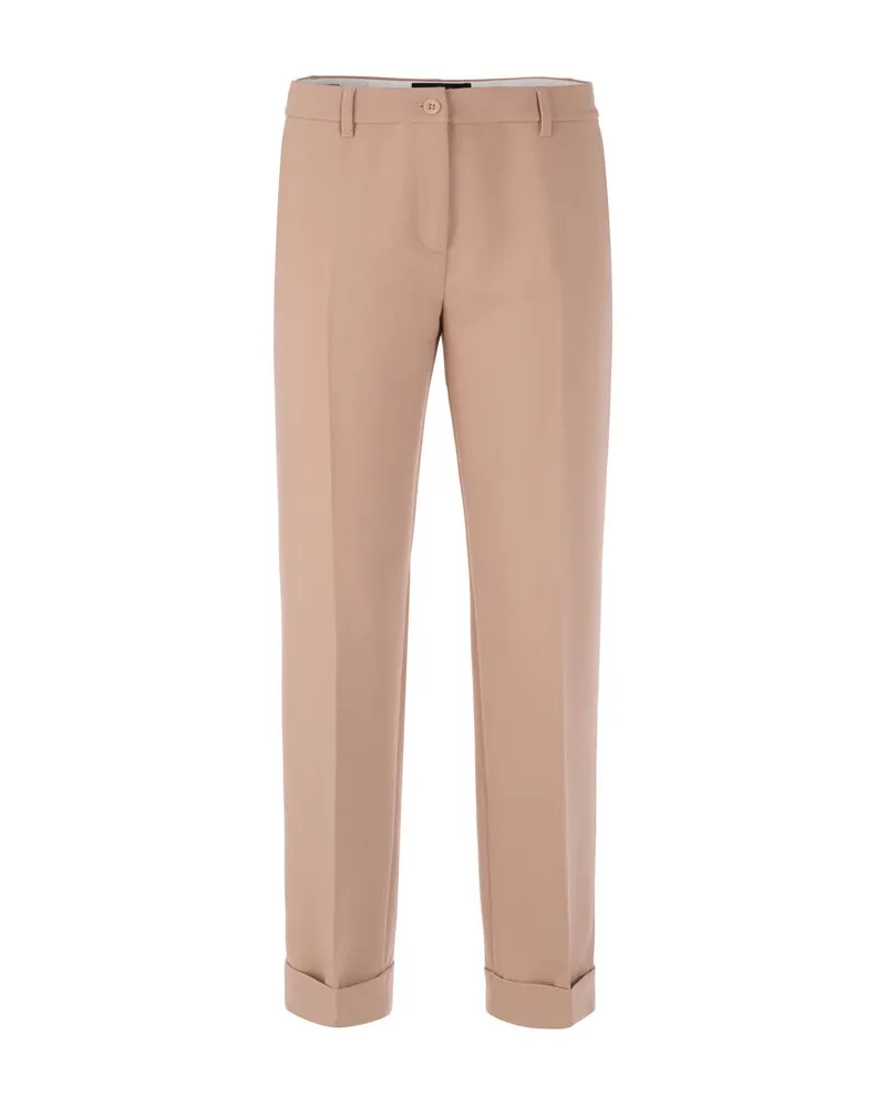 Marc Cain Damen Hose mit Bügelfalten Feminine Fit Rosa