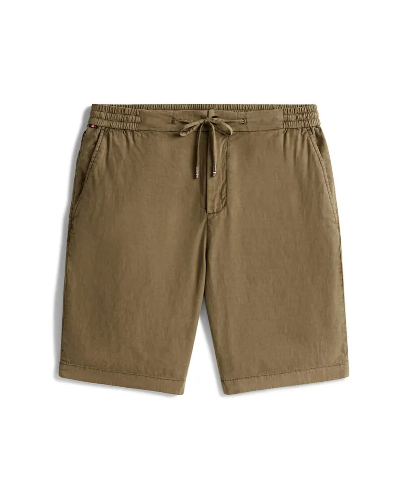Tommy Hilfiger Herren Shorts aus Lyocell und Baumwolle MERCER 7IN WASHED Oliv