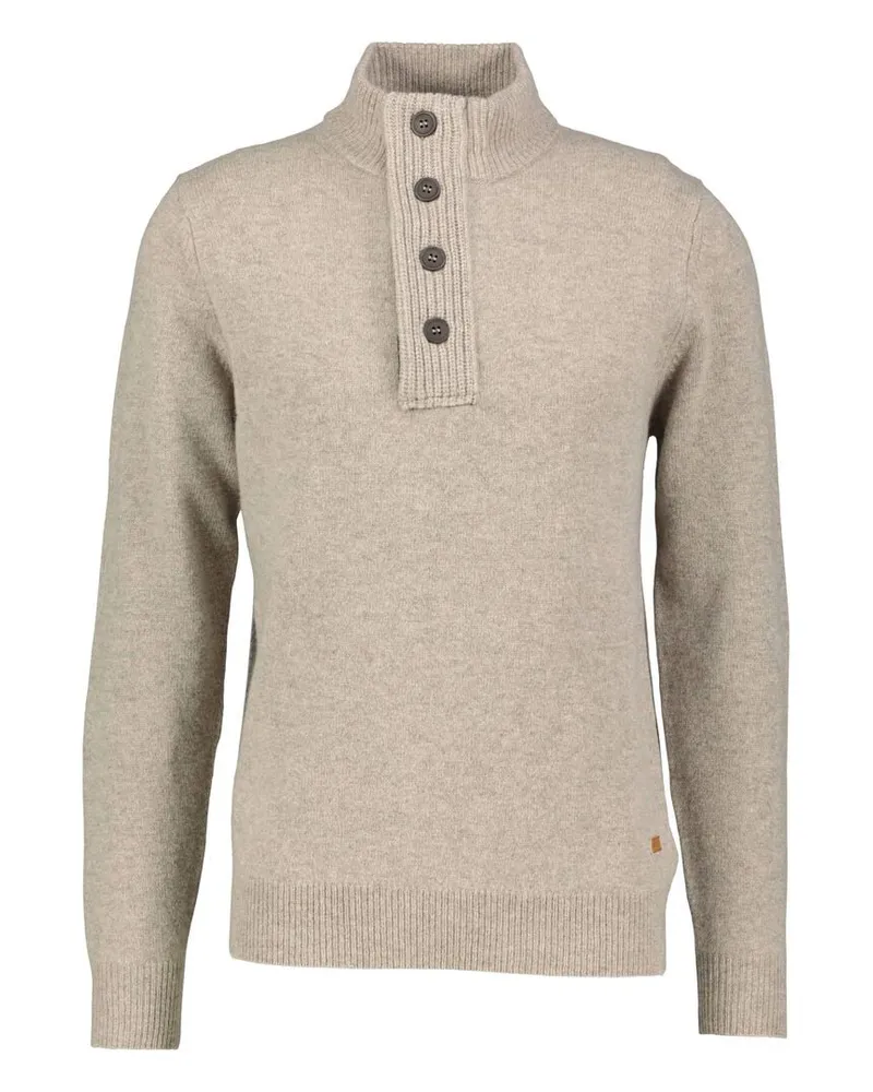 Barbour Herren Strickpullover aus Wolle ESSENTIAL PATCH HALF Grau