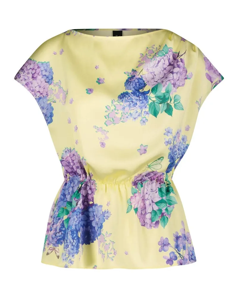 Marc Cain Damen Satinbluse mit Print Vanille