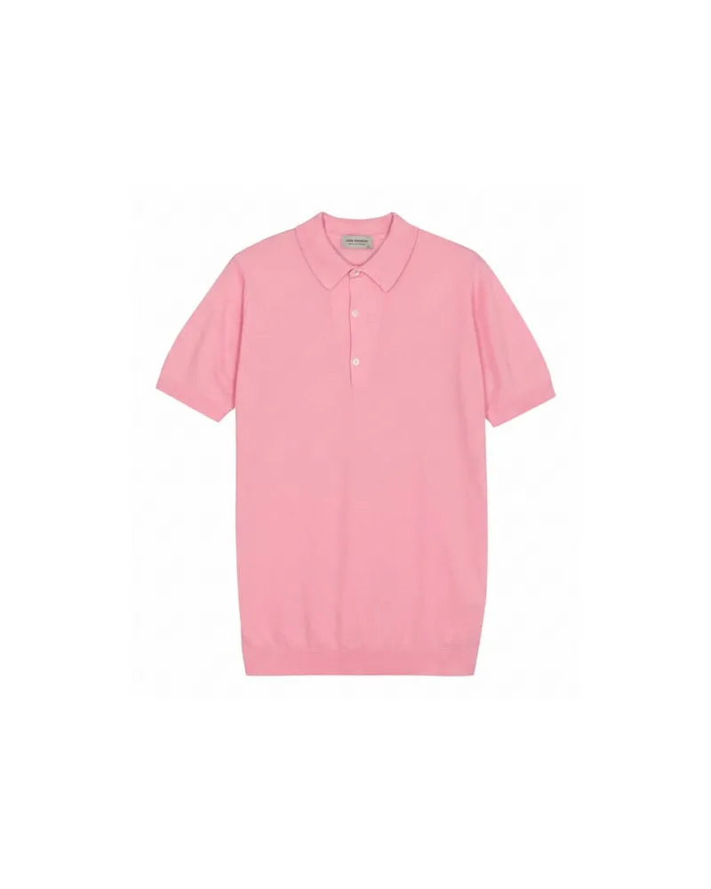 John Smedley Herren Poloshirt ROTH Kurzarm Pink