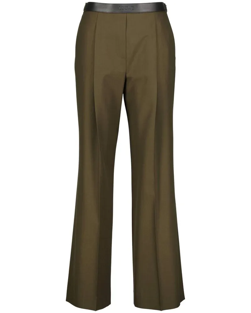 Loewe Damen Hose aus Wolle Khaki
