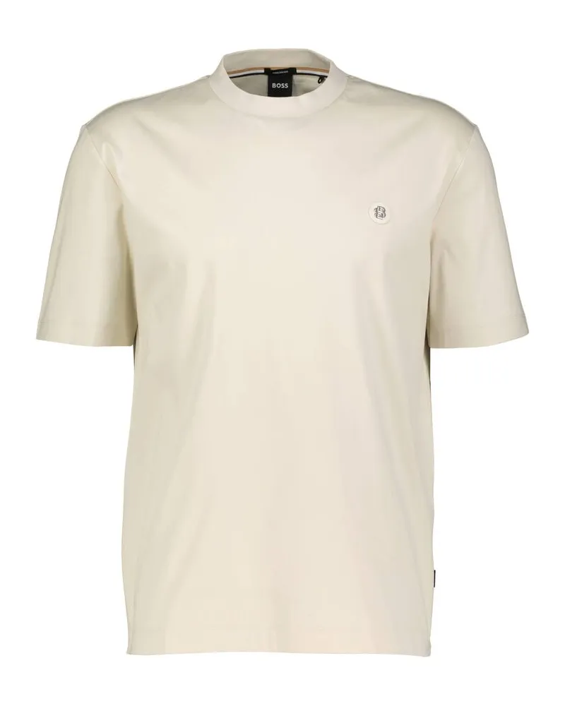 HUGO BOSS Herren T-Shirt aus merzerisierter Baumwolle C-TAUT White