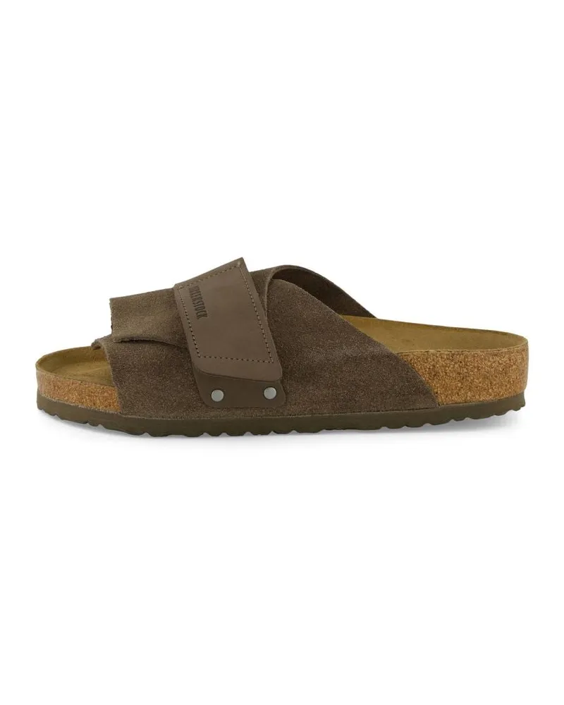 Birkenstock Herren Pantolette aus Leder KYOTO Grau