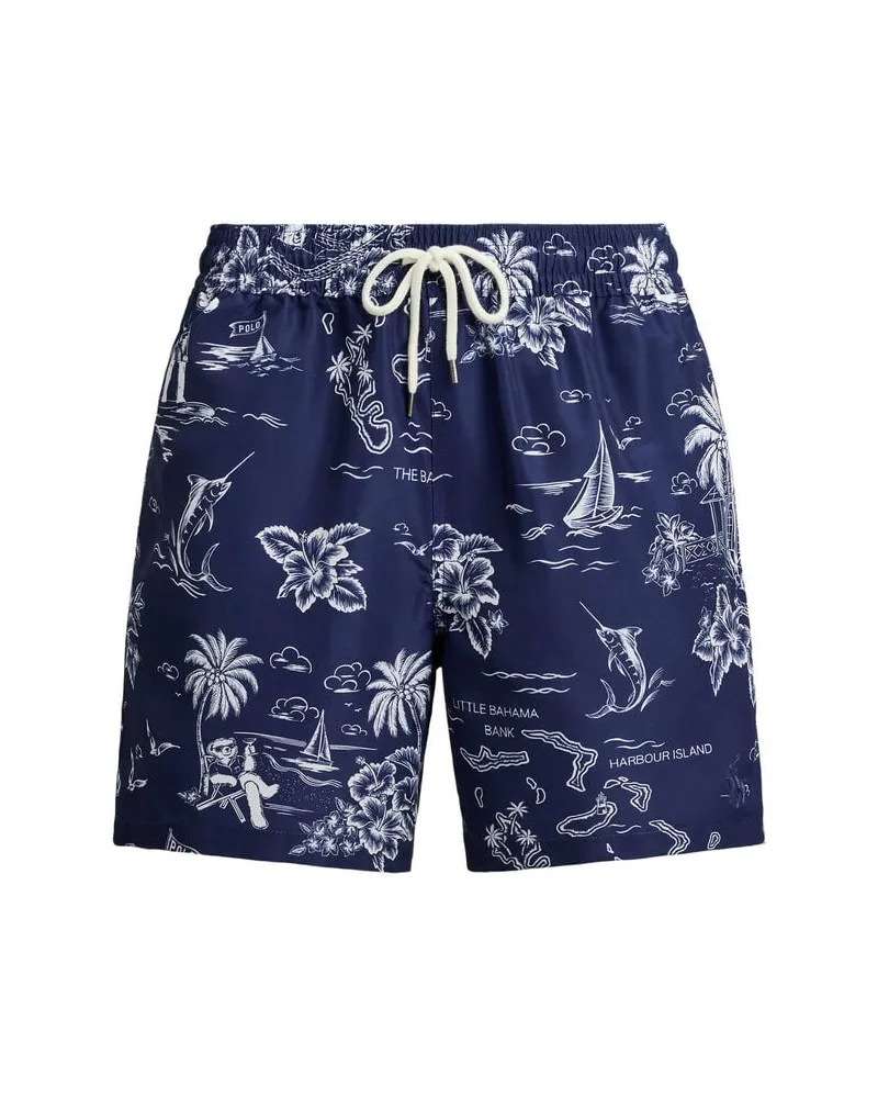 Ralph Lauren Herren Badeshorts mit Print Navy
