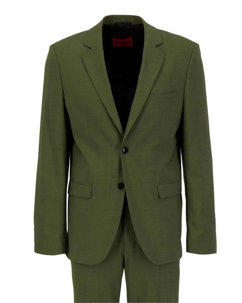 HUGO BOSS Herren Anzug mit Schurwolle ARTI-HESTEN Extra Slim Fit Oliv