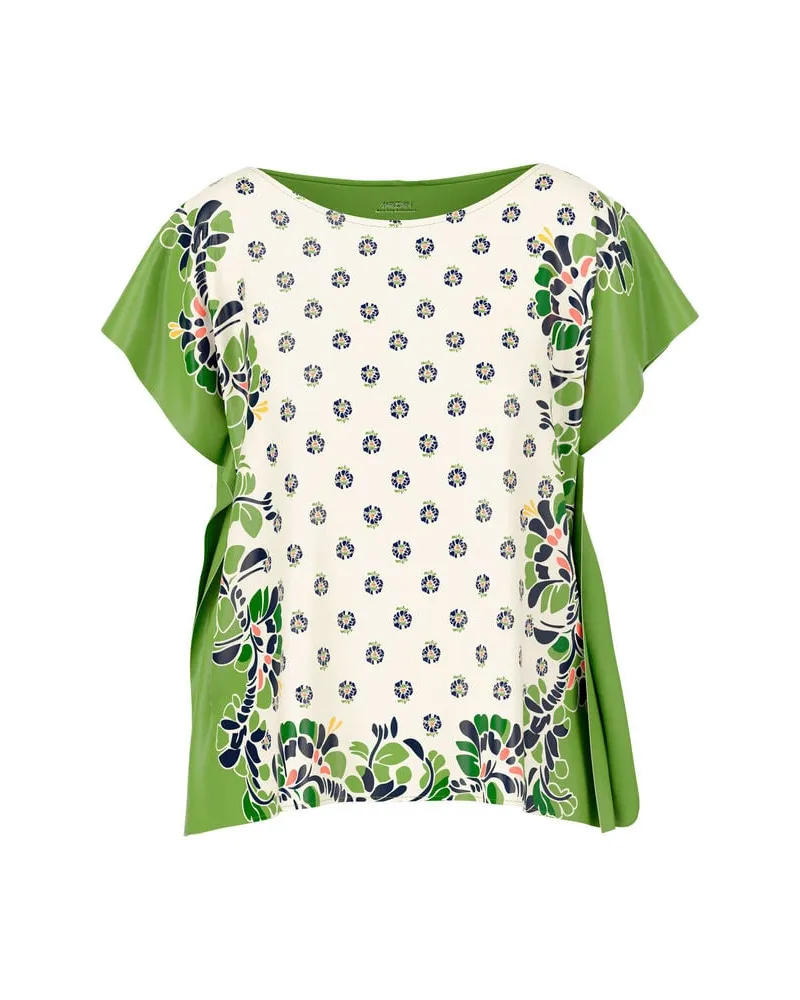 Marc Cain Damen Blusenshirt aus Seide Offwhite