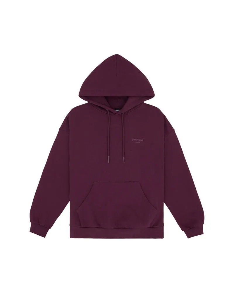 WRSTBHVR Hoodie aus Baumwolle STUDIO V12 HOODIE Relaxed Fit Bordeaux