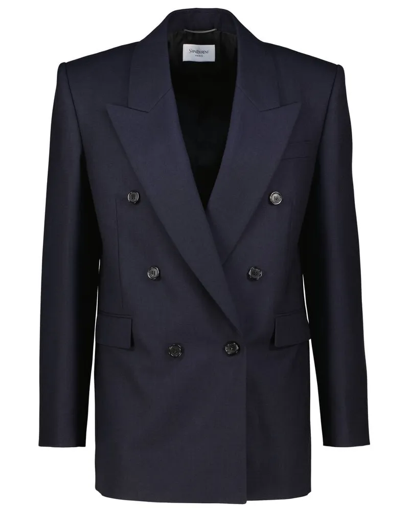 Saint Laurent Herren Sakko aus Wolle Marine